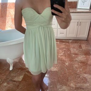 Donna Morgan Strapless Sweetheart Chiffon Dress